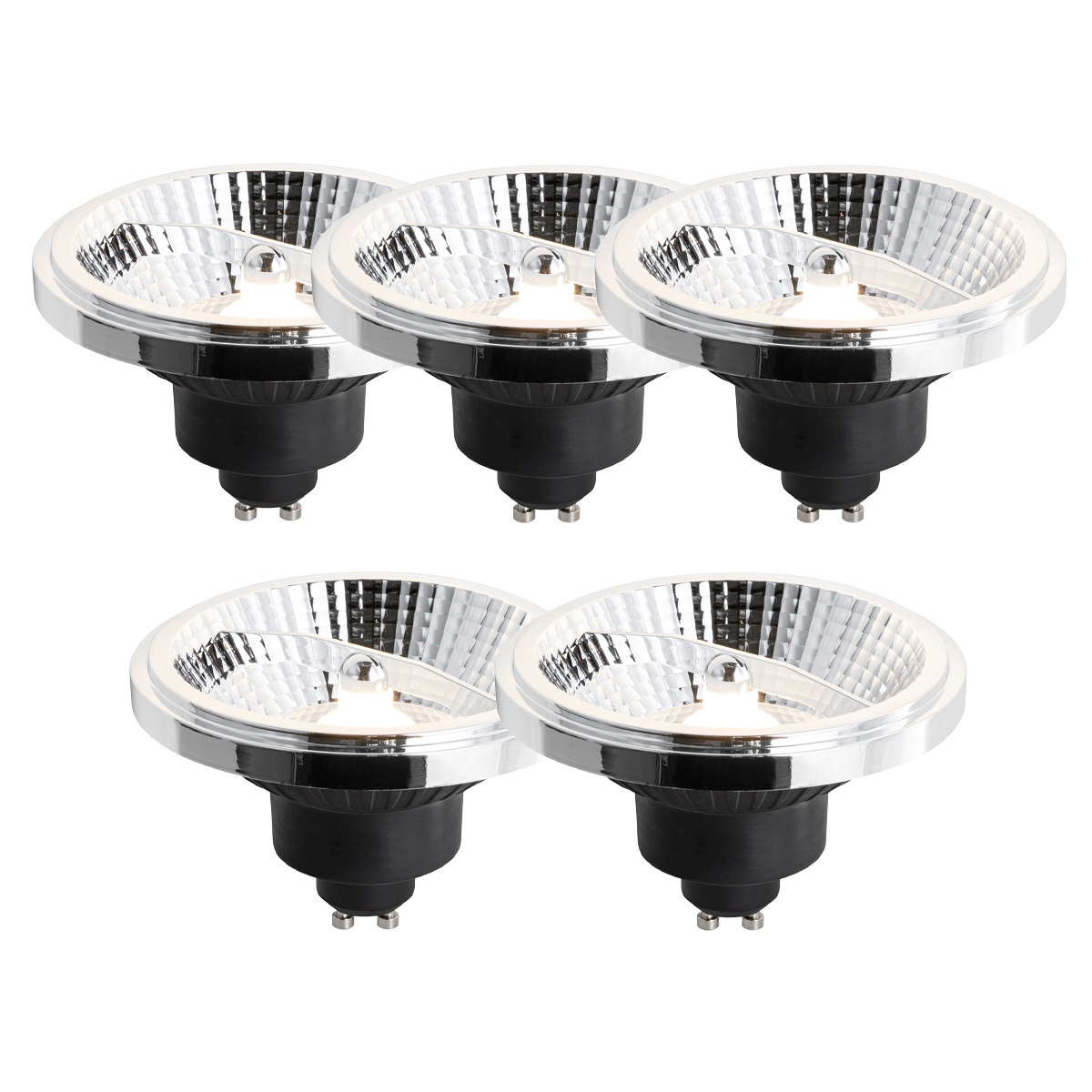 Sada 5 stmívatelných LED žárovek GU10 111mm 10