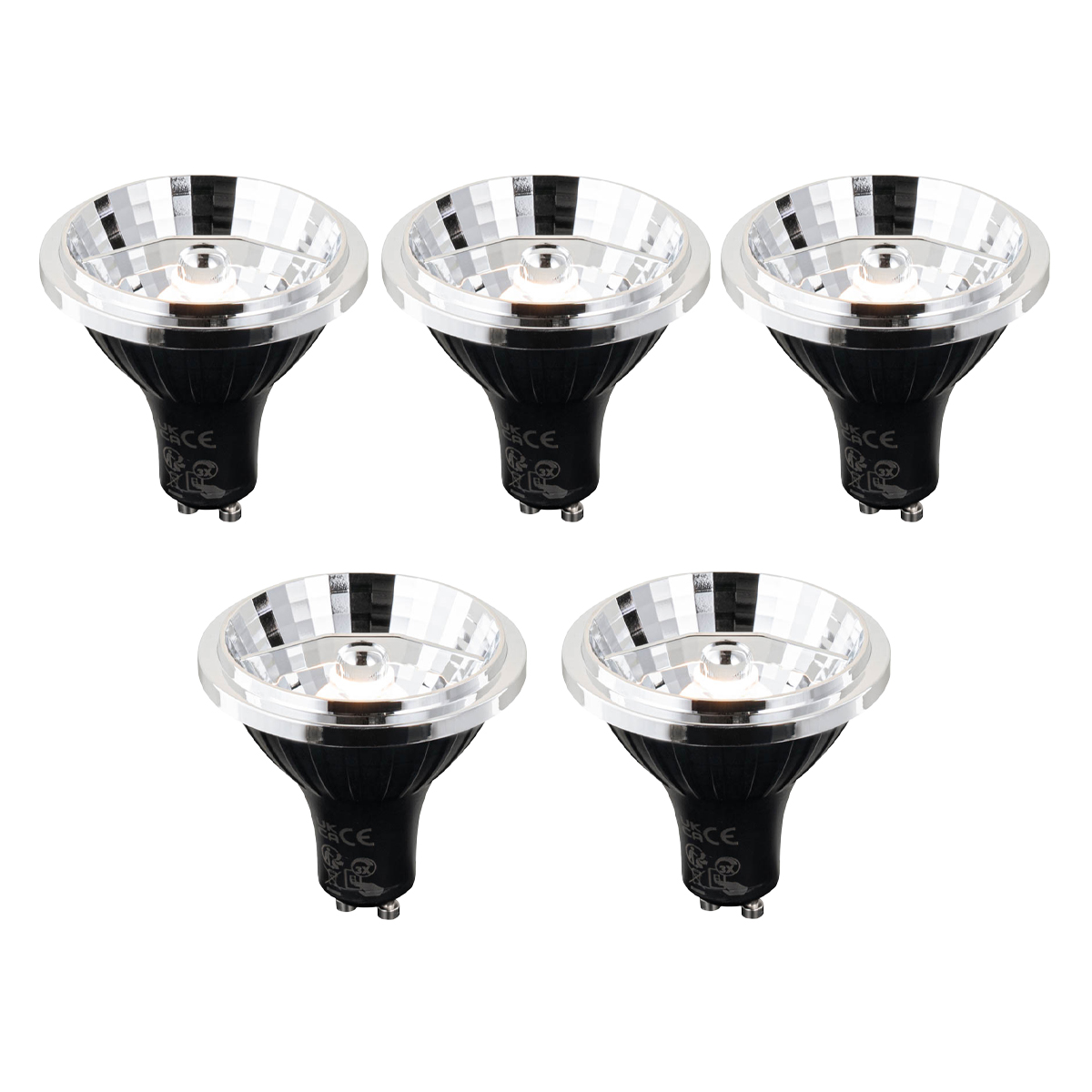 Sada 5 stmívatelných LED žárovek GU10 3-Step AR70 6