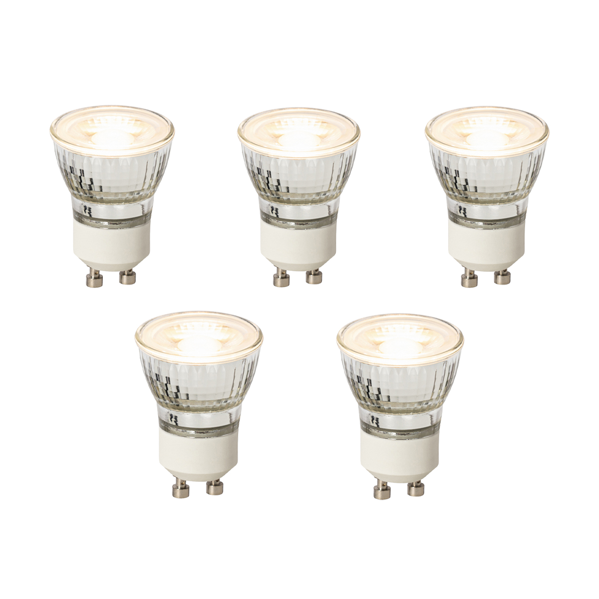 Sada 5 stmívatelných LED žárovek GU10 35mm 4W 200lm 2700K