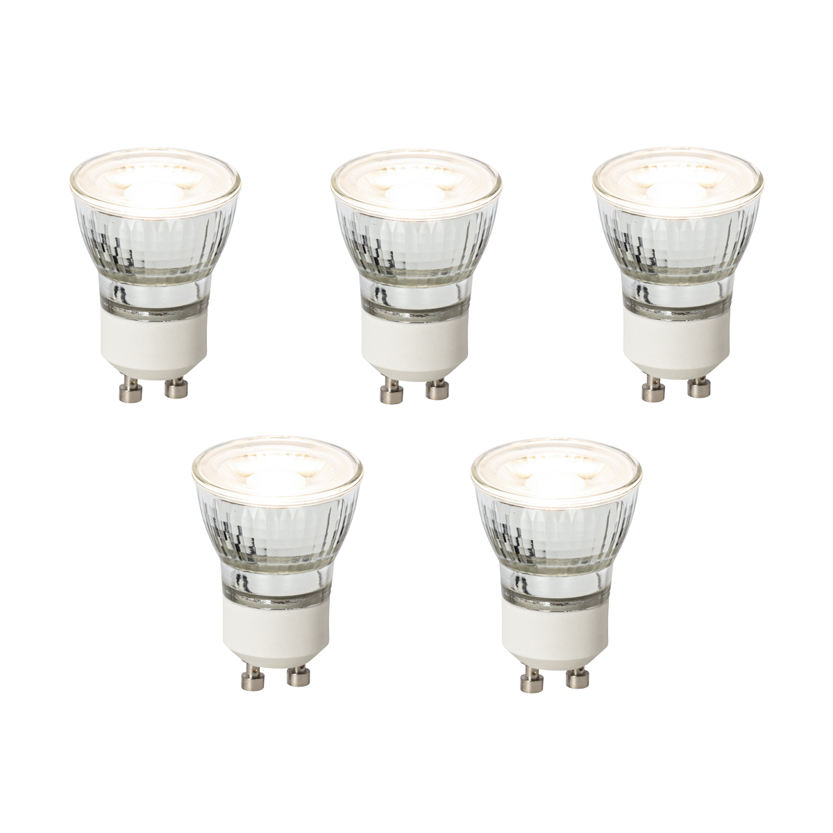 Sada 5 stmívatelných LED žárovek GU10 35mm 4W 200lm 3000K