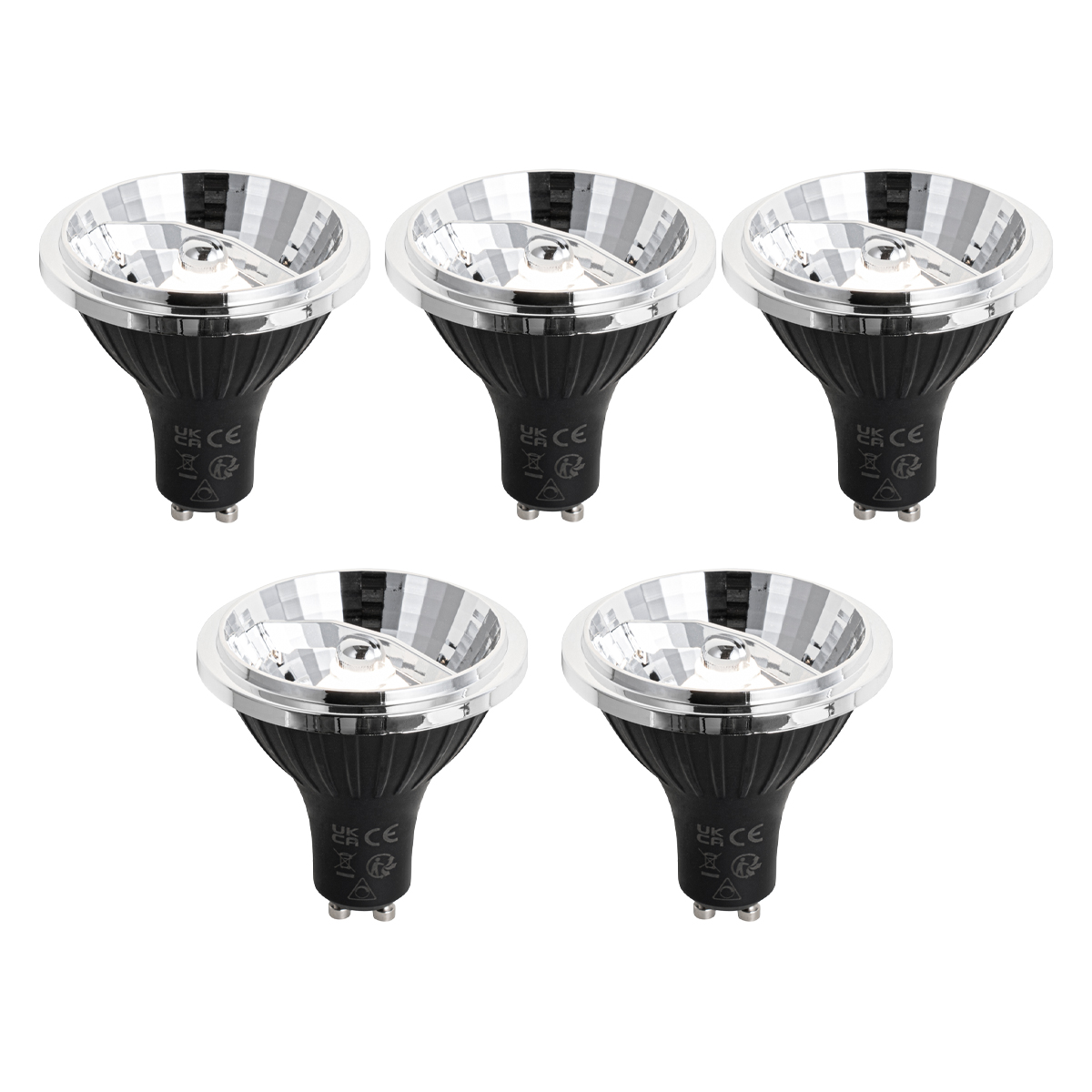 Sada 5 stmívatelných LED žárovek GU10 s 3 stupni 70 mm 6