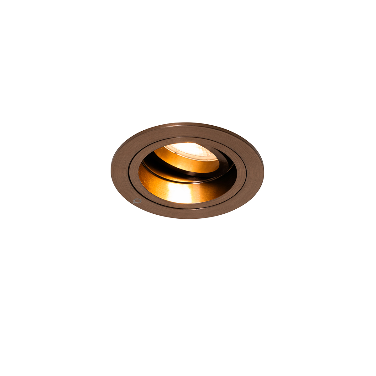 Smart Inbouwspot donkerbrons rond draai en kantelbaar incl. Wifi GU10 50mm - Chuck
