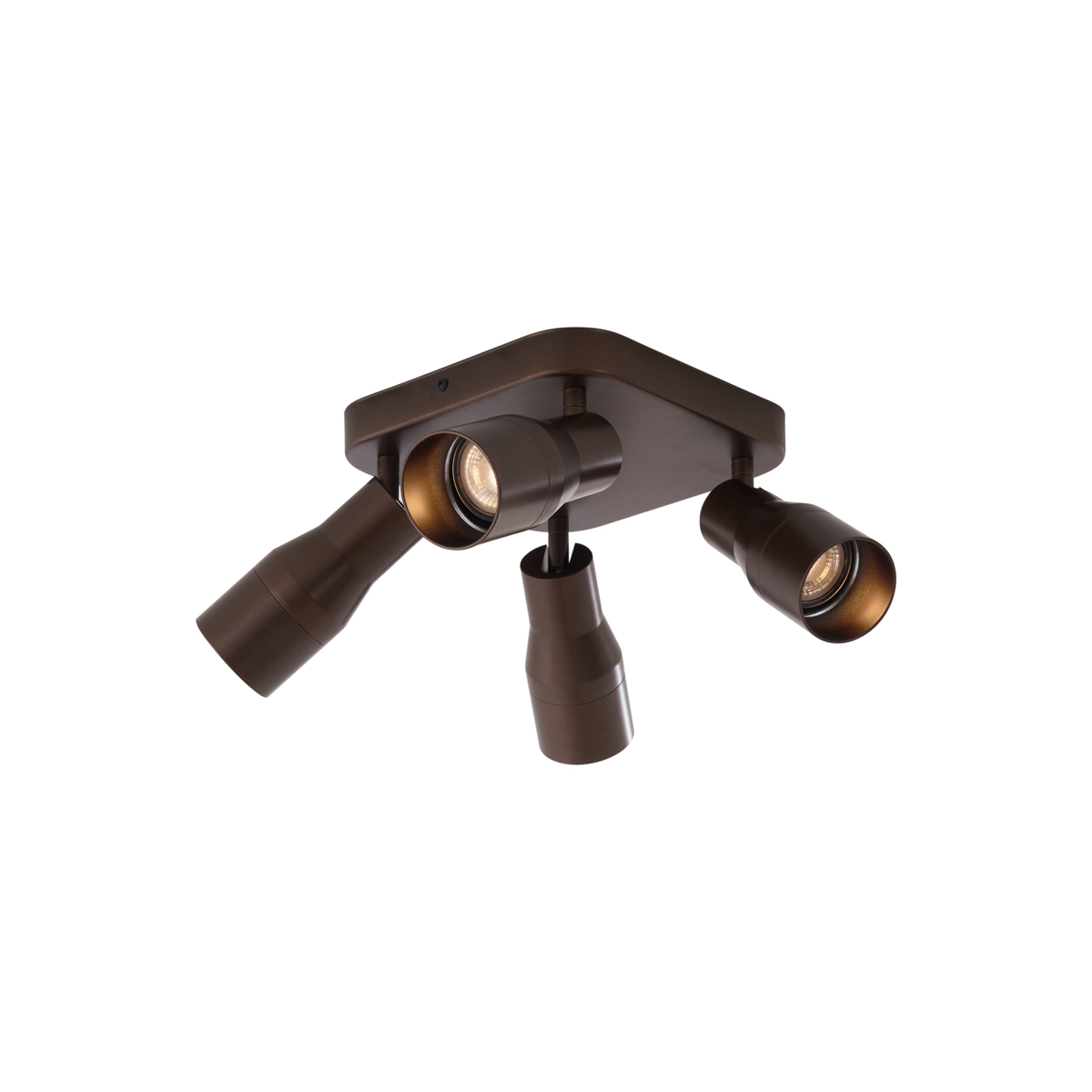 Stropní bodové svítidlo čtvercové tmavě bronzové GU10 50 mm 4-světlo - Stanley