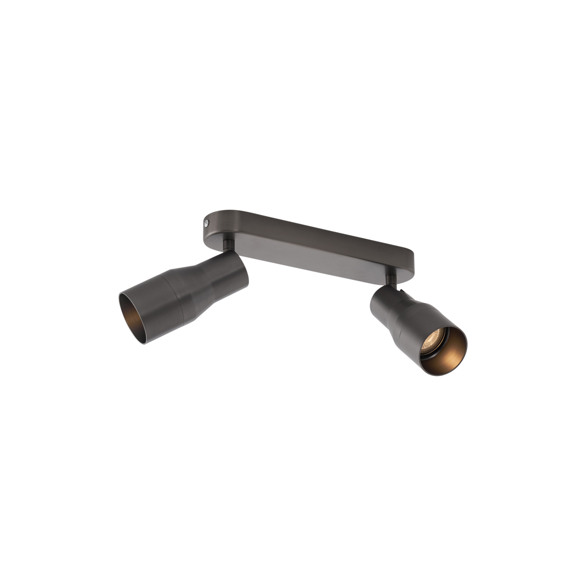 Zakulacené stropní bodové svítidlo antracitově šedé GU10 50 mm 2-světlo - Stanley
