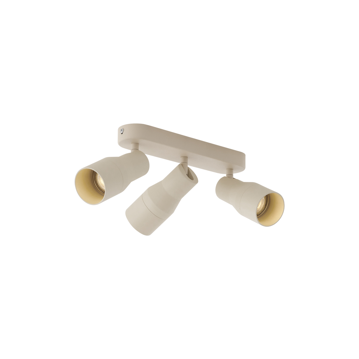 Zakulacené stropní bodové svítidlo béžové GU10 50 mm 3-světlo - Stanley