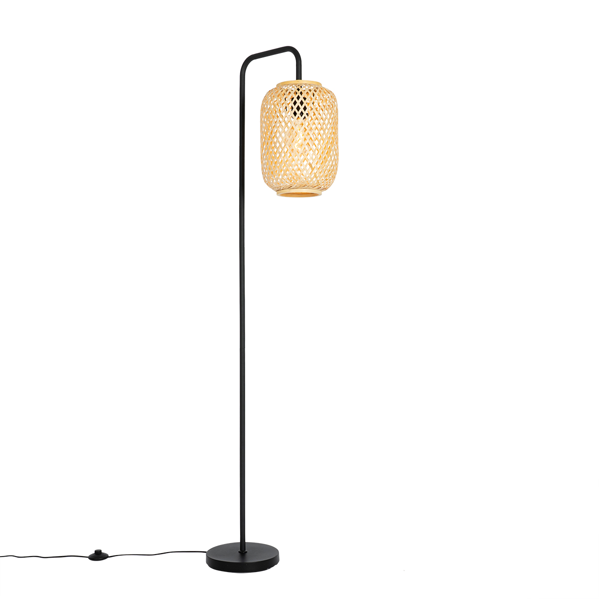 Chytrá stojací lampa bambusová vč. WiFi ST64 - Yvonne