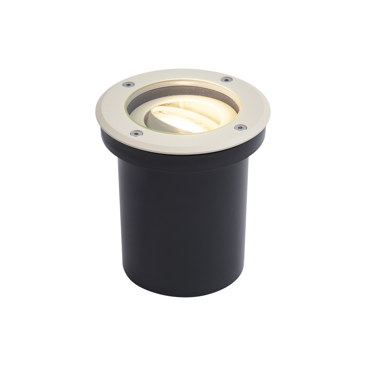 Moderne grondspot grijs beige GU10 50mm verstelbaar IP65 - Delux