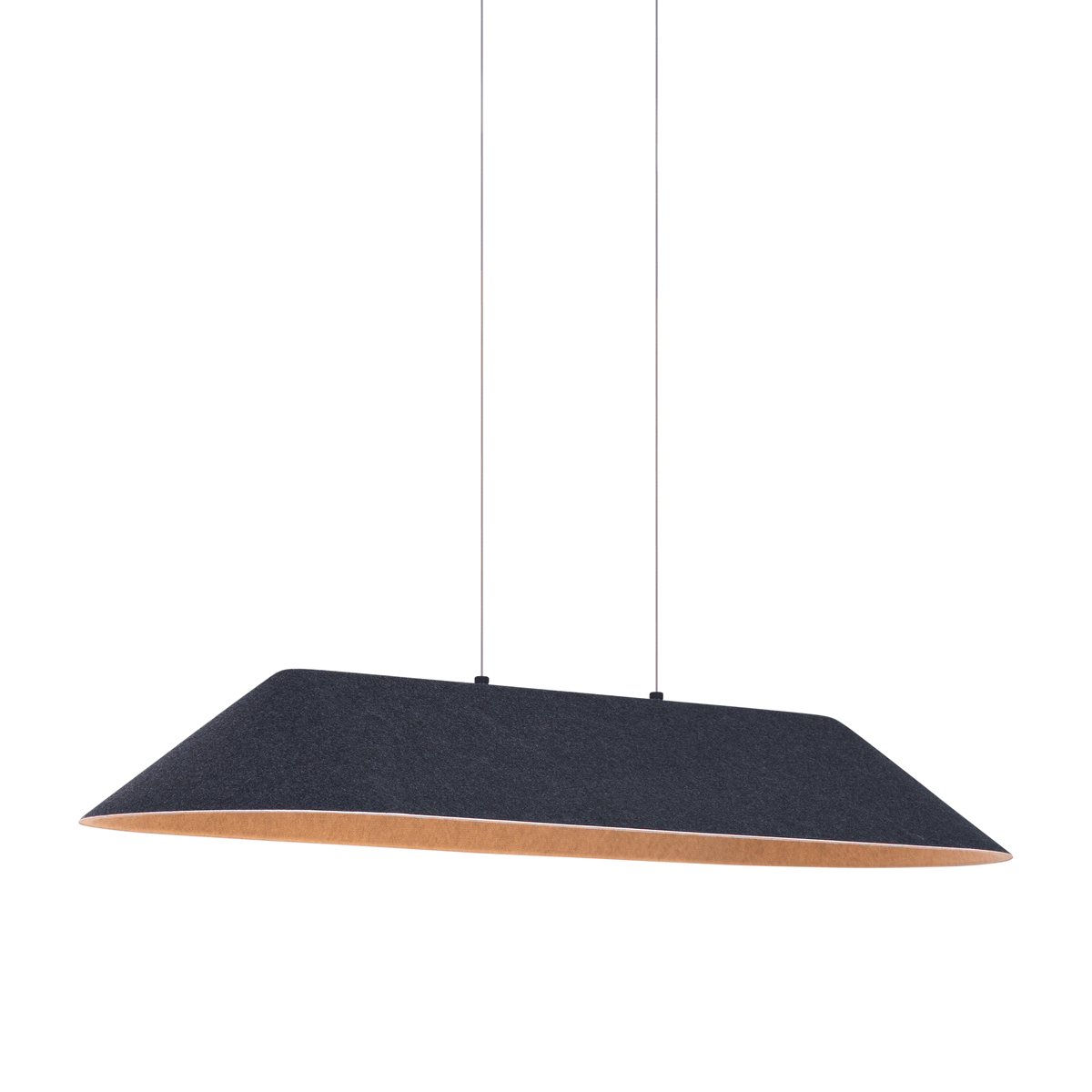 Moderní závěsné svítidlo černé s šedým vnitřkem 109 cm včetně LED s 3-stupňovým stmíváním - Dani