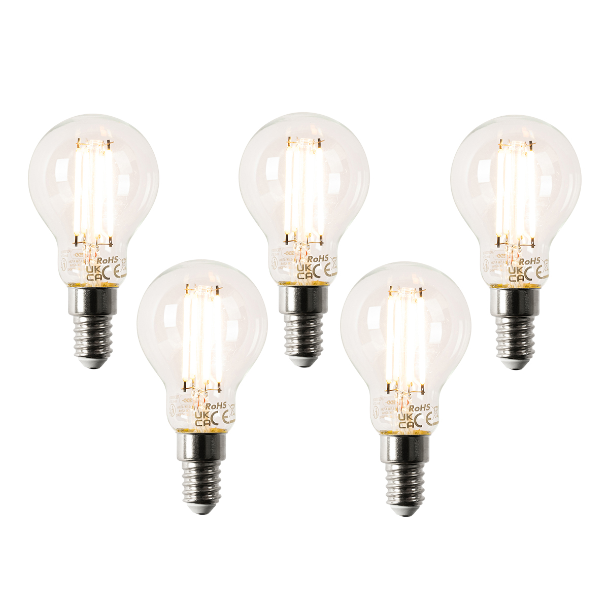 Sada 5 chytrých LED žárovek E14 P45 4