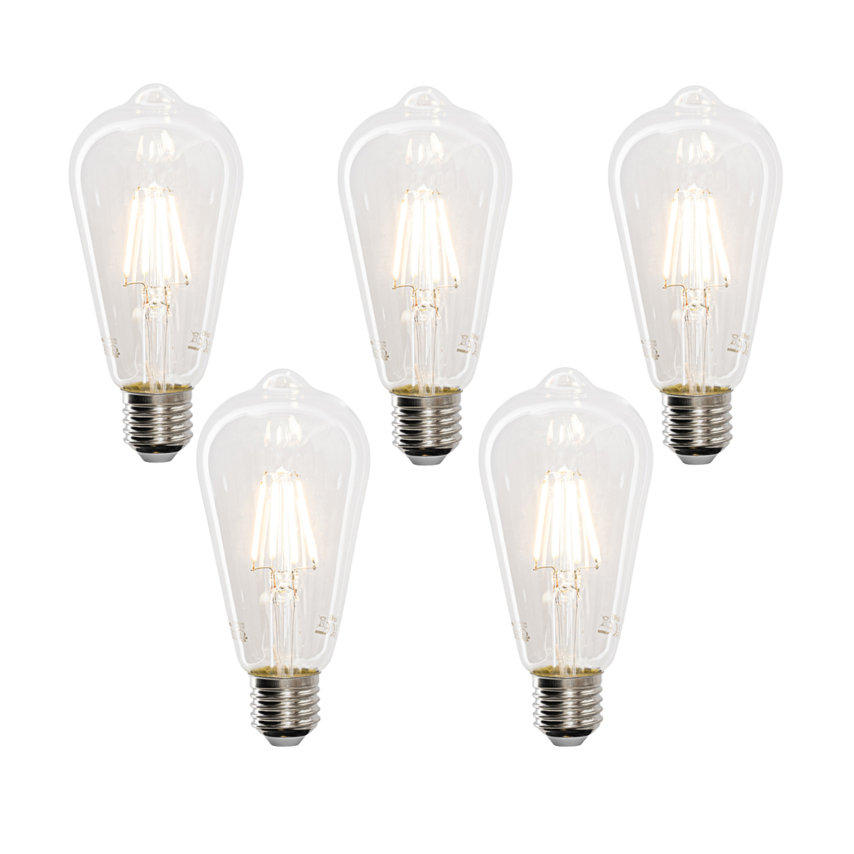 Sada 5 chytrých LED žárovek E27 ST64 4