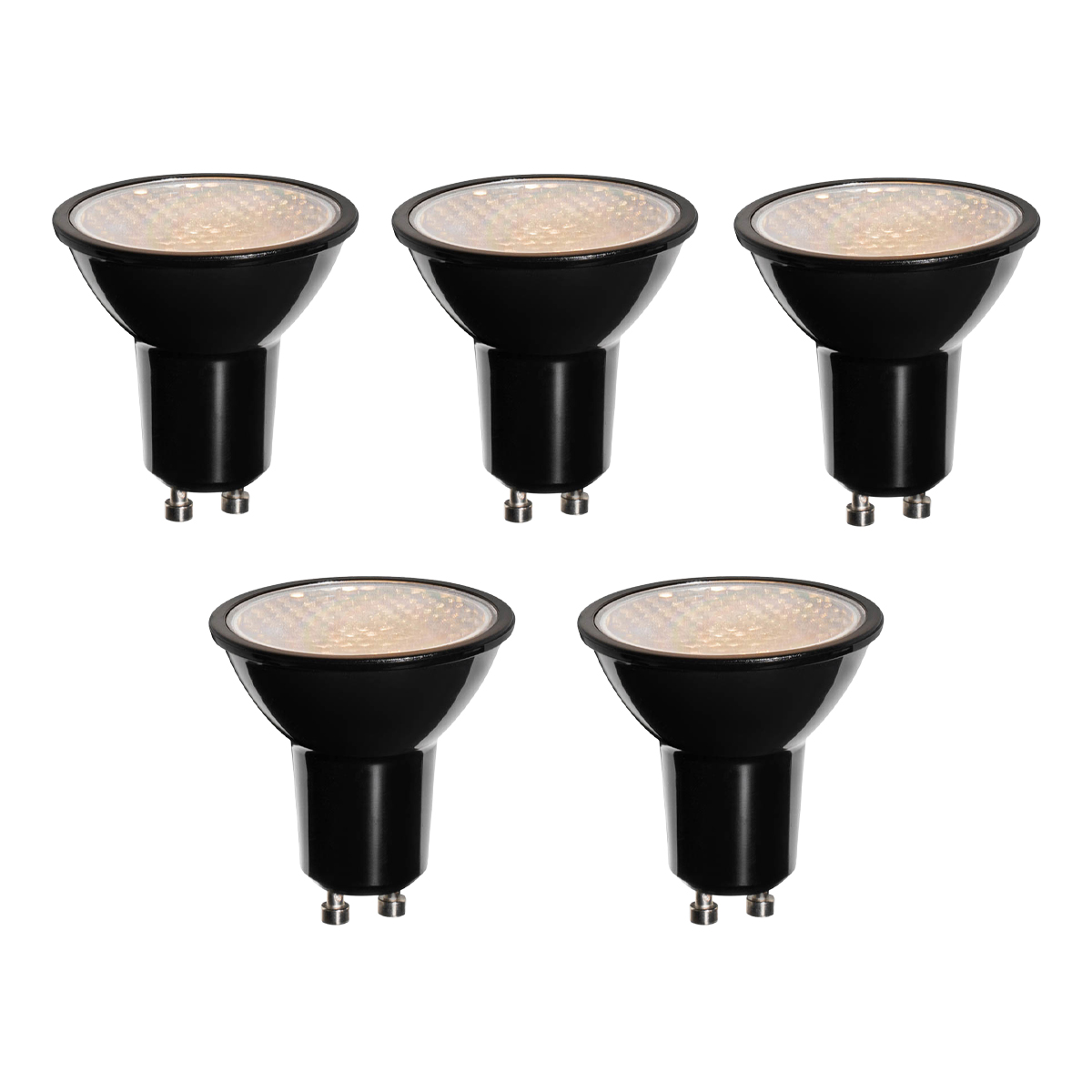Sada 5 stmívatelných LED žárovek GU10 50 mm Honey Rate 6W 400 lm 3000K
