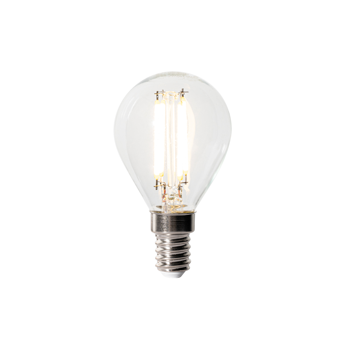 E14 3-stupňová stmívatelná LED žárovka P45 čirá 5W 470 lm 3000K