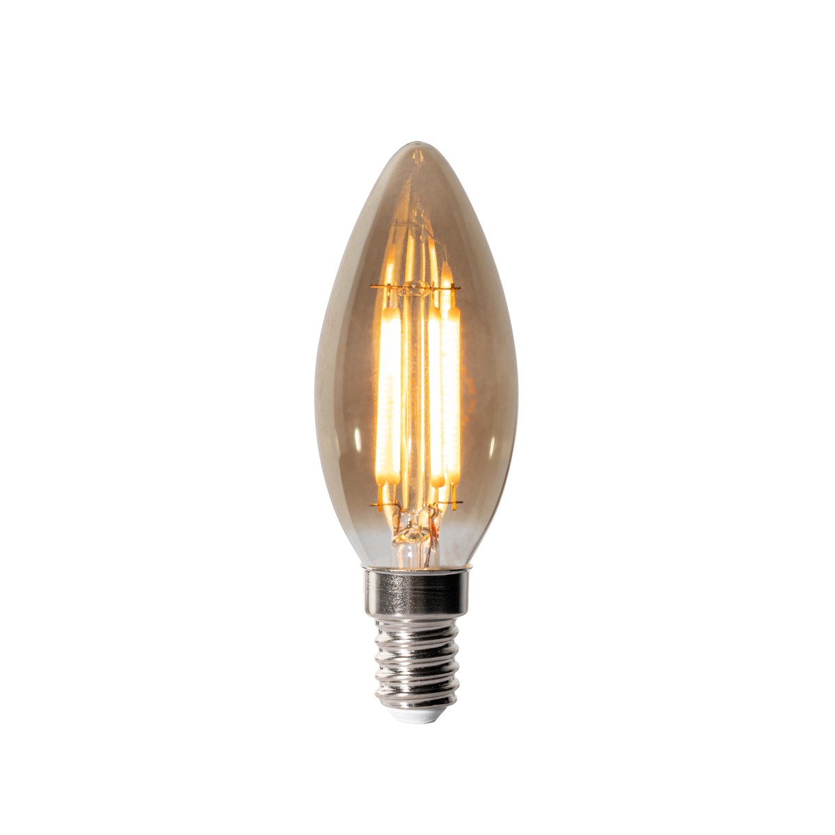 E14 stmívatelná LED žárovka B35 kouřová 4W 300 lm 2200K