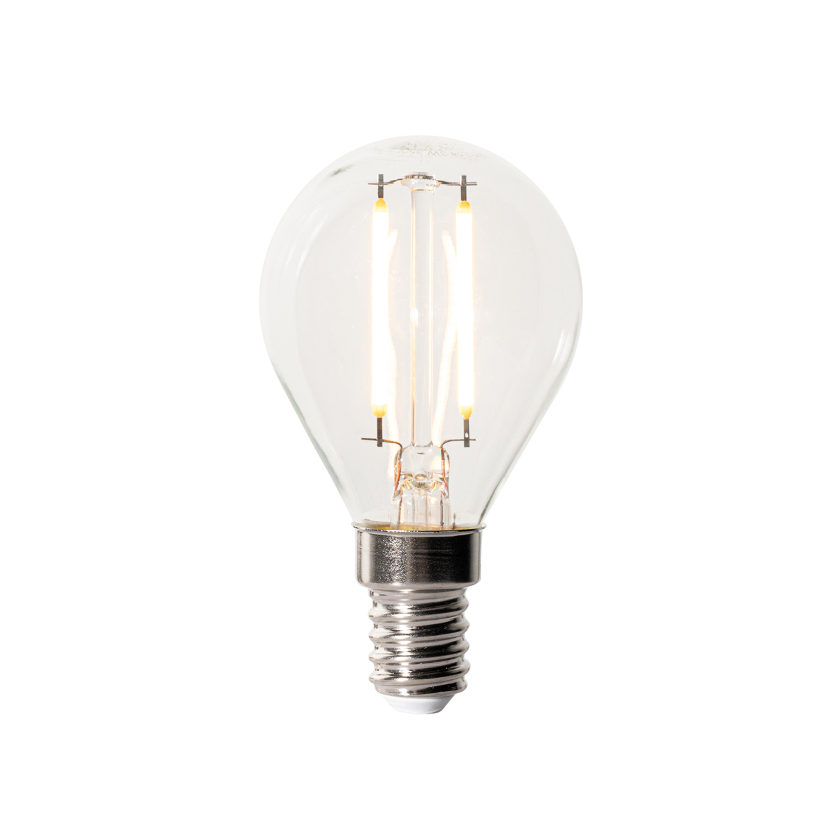 E14 stmívatelná LED žárovka P45 čiré sklo 3W 250 lm 2200K
