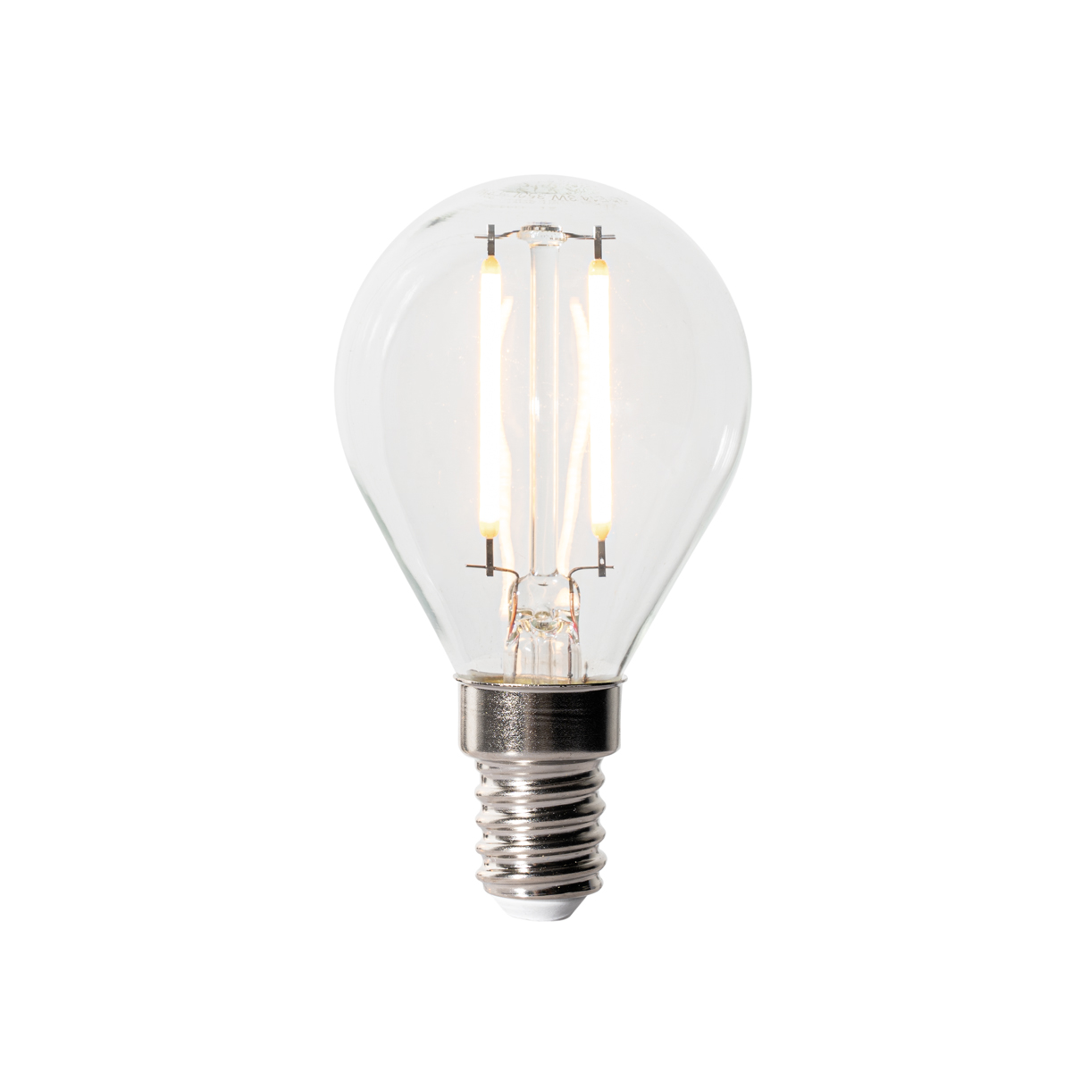 E14 stmívatelná LED žárovka P45 čiré sklo 3W 250 lm 2700K