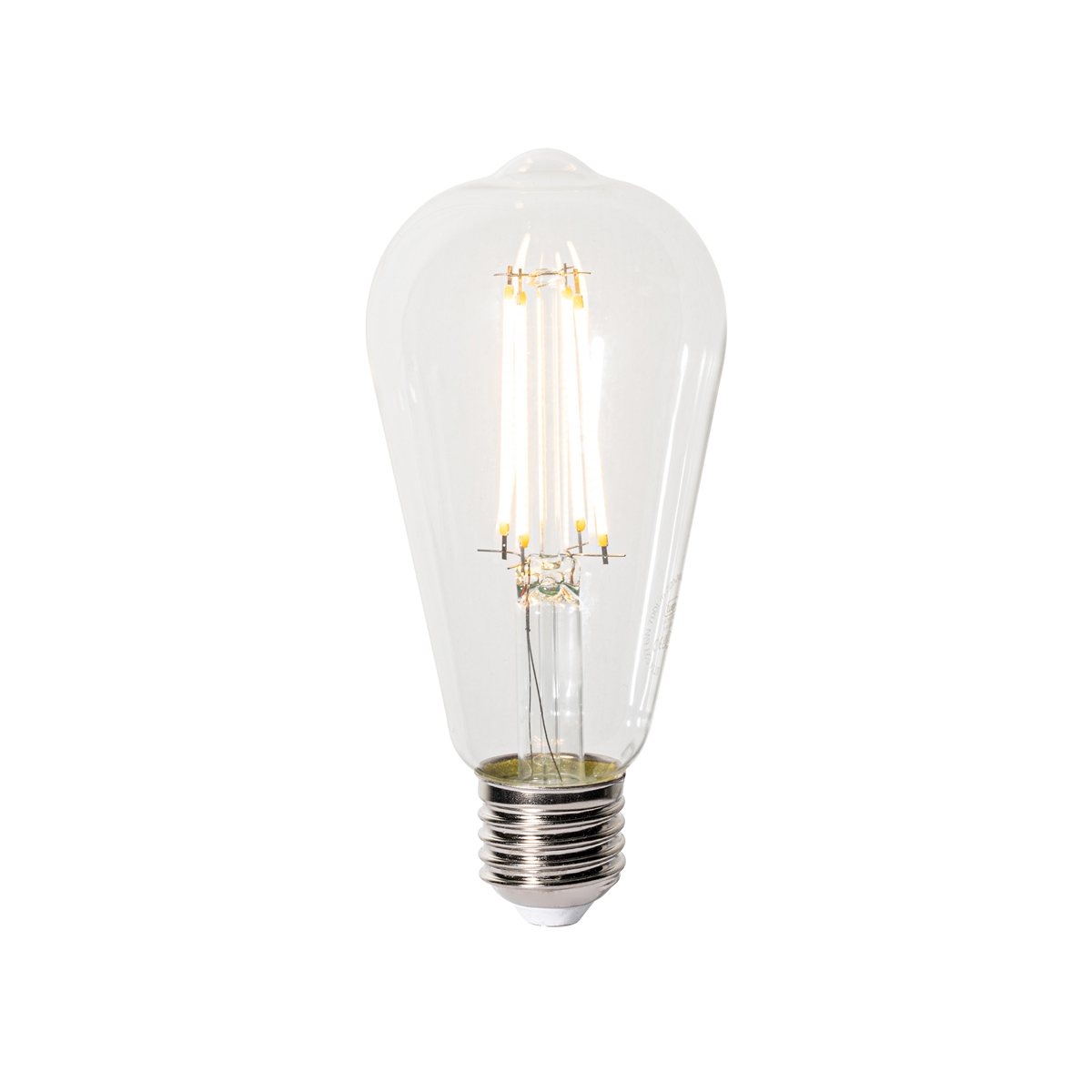 E27 3-stupňová stmívatelná LED žárovka ST64 čirá 6W 700 lm 2700K