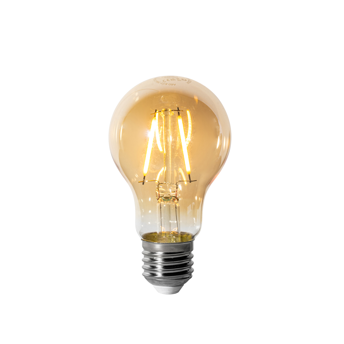 E27 stmívatelná LED žárovka A60 zlatá 3W 250 lm 2200K