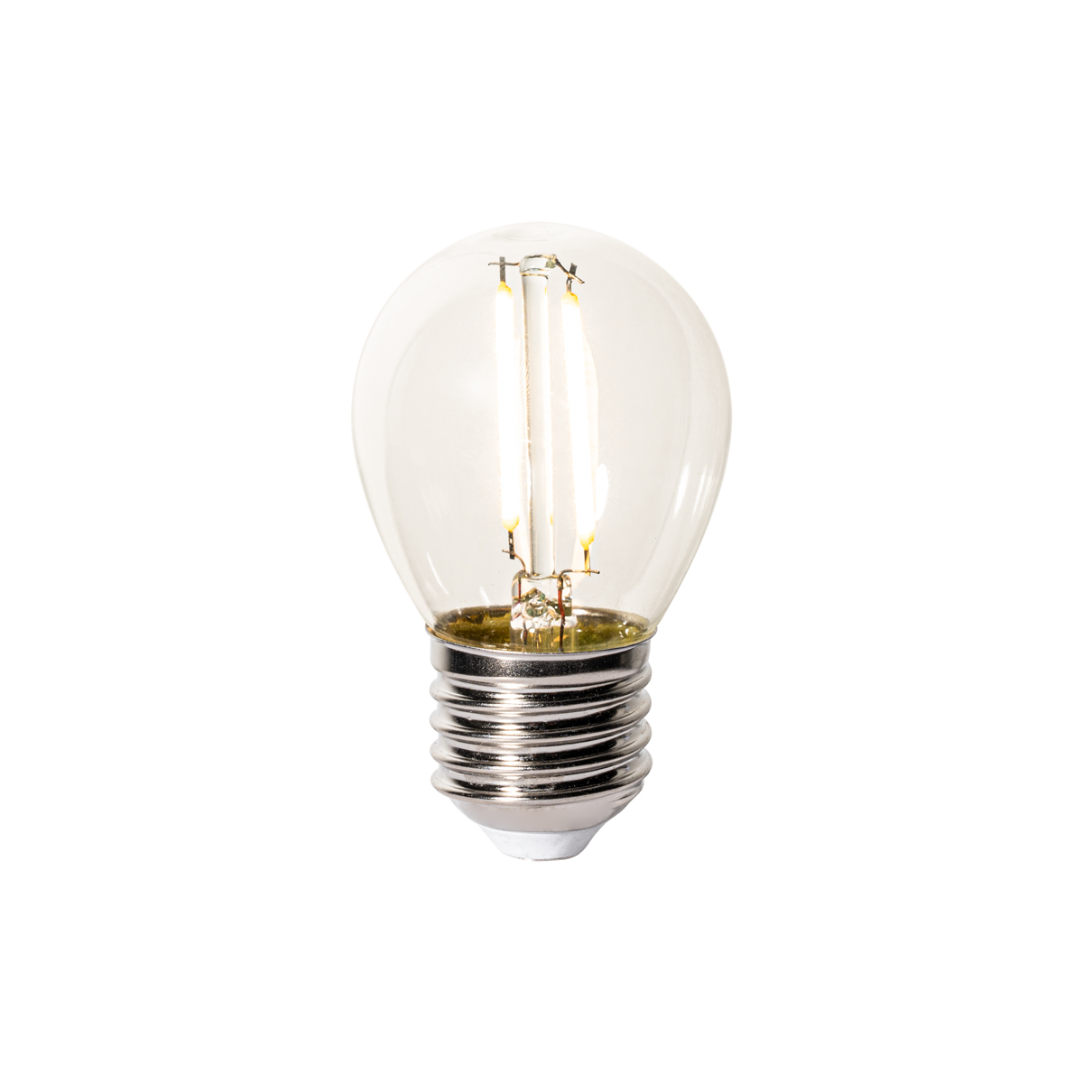 E27 stmívatelná LED žárovka P45 čiré sklo 3W 250 lm 2200K