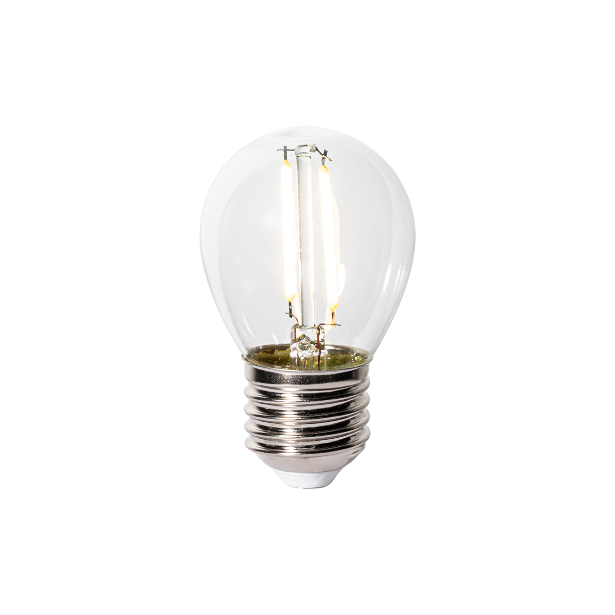 E27 stmívatelná LED žárovka P45 čiré sklo 3W 250 lm 3000K