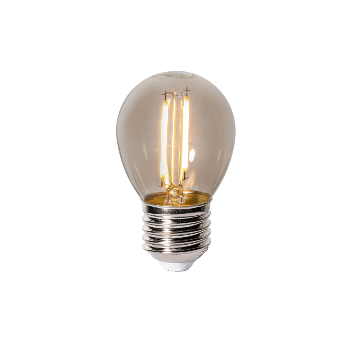 E27 stmívatelná LED žárovka P45 kouřová 3W 250 lm 2200K