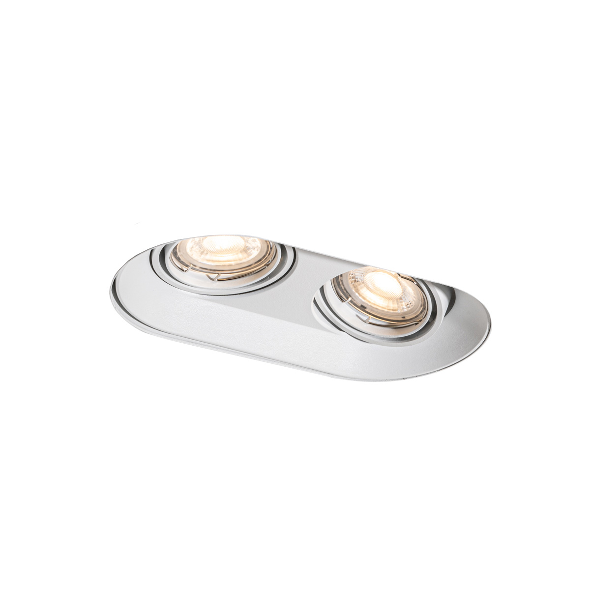 Kulaté zapuštěné bodové svítidlo bílé GU10 50 mm 2-světlo - Hubs