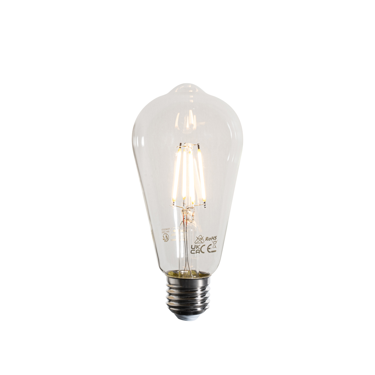 LED vláknové žárovky E27 ST64 čiré 4W 470lm 2700K