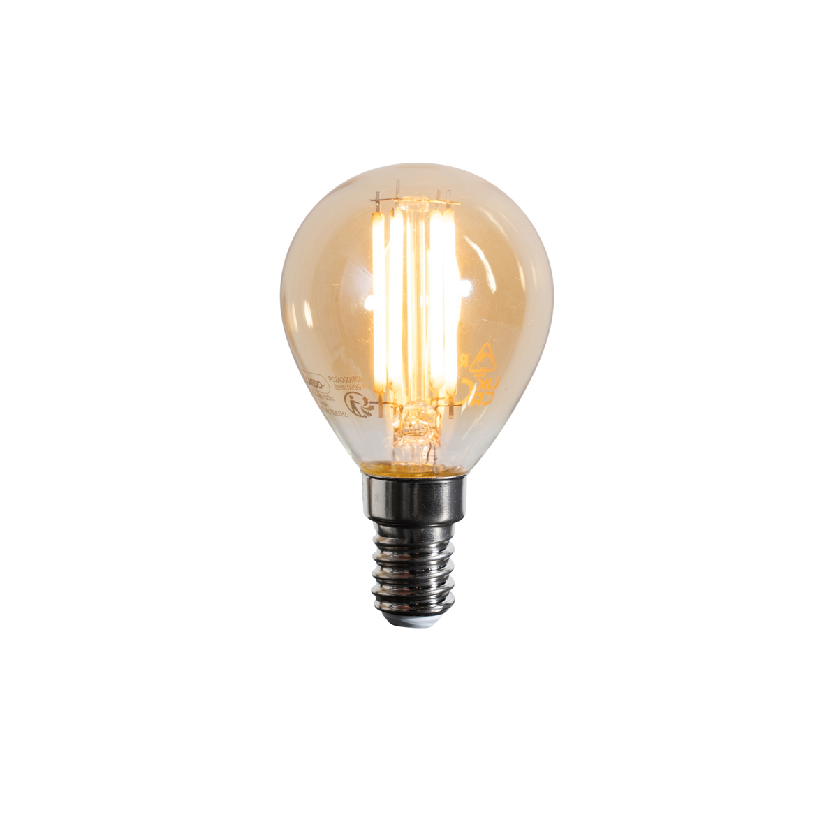 LED žárovky E14 G45 zlatá 2W 180lm 2100K