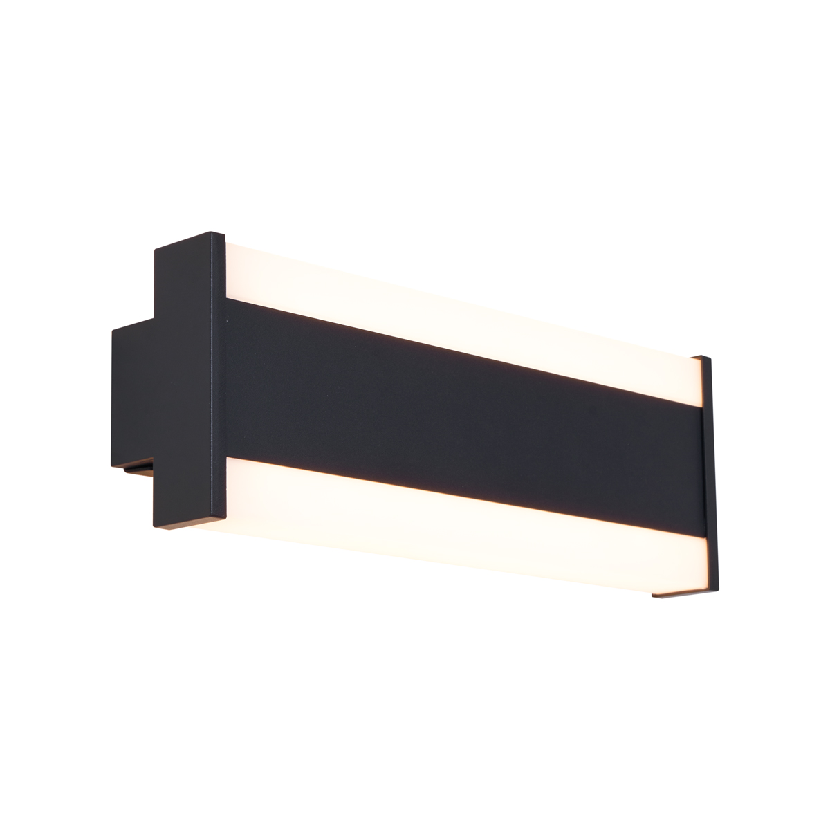 Moderní nástěnné svítidlo černé 30 cm vč. LED CCT IP54 - Vanya