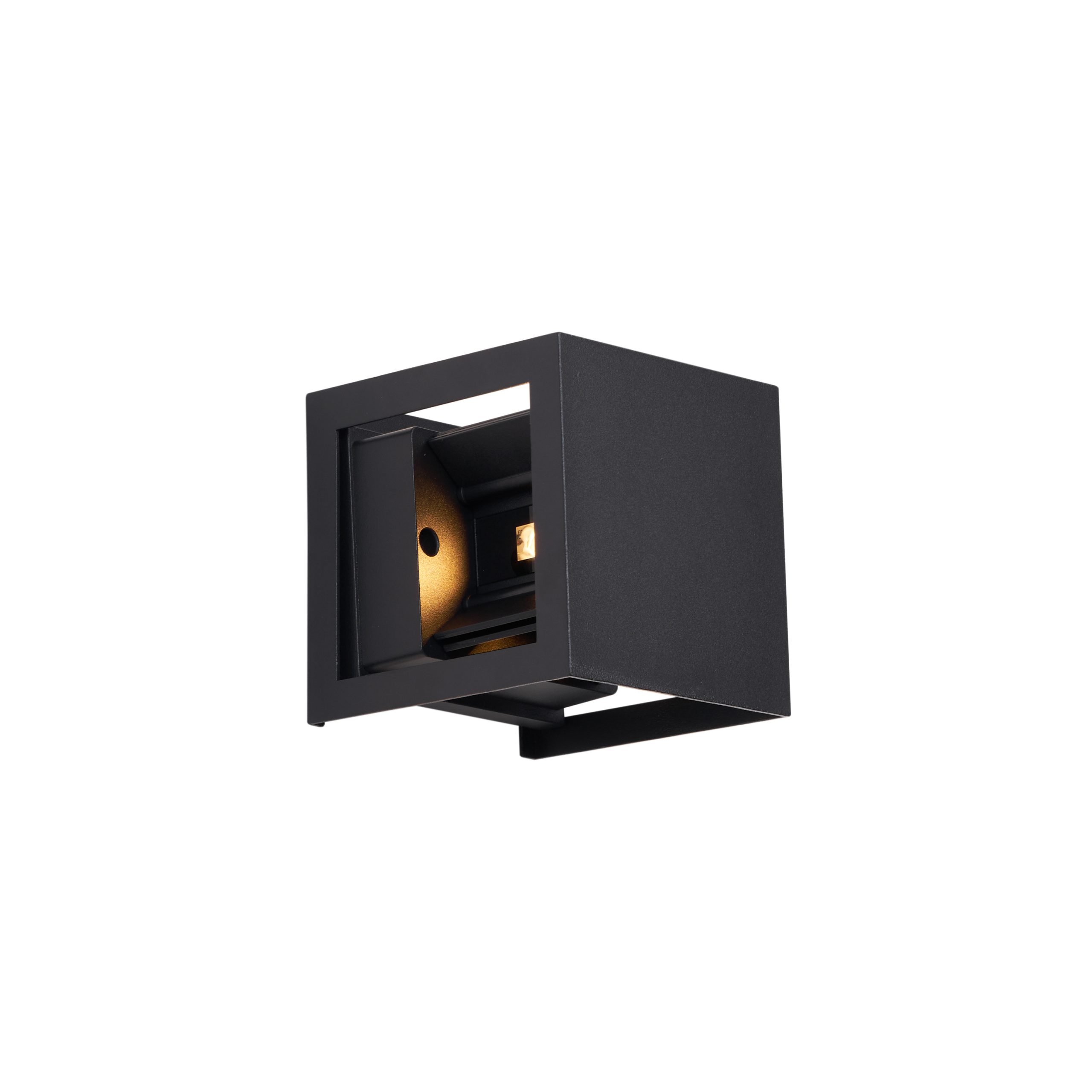Moderní nástěnné svítidlo černé vč. LED IP44 - Edwin Quadro