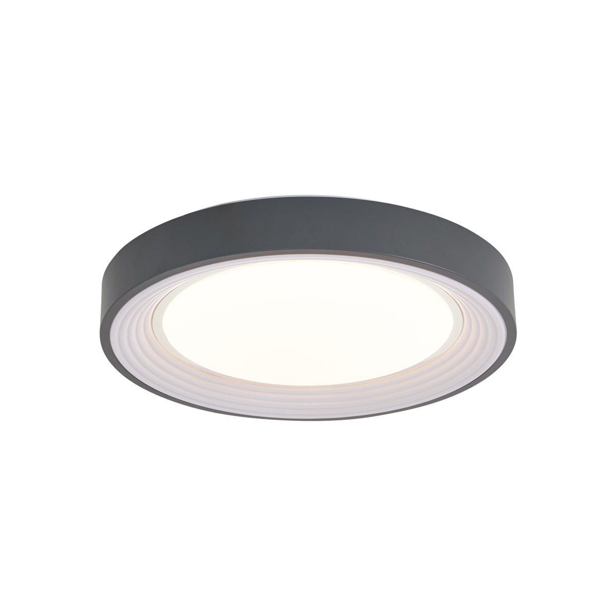 Moderní stropní svítidlo šedé s bílou 38cm vč. LED stmívatelné - Kanton