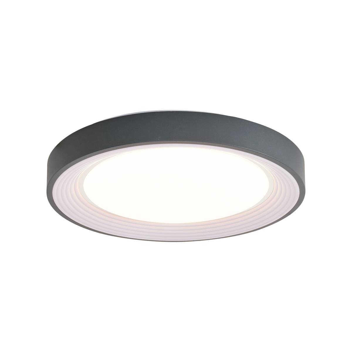 Moderní stropní svítidlo šedé s bílou 48cm vč. LED stmívatelné - Kanton
