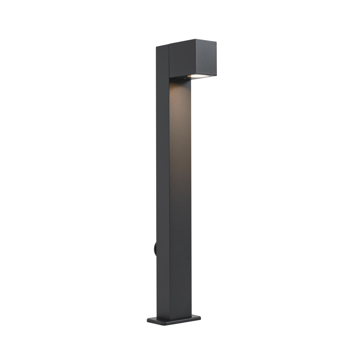 Moderní venkovní stojací lampa černá 65 cm se zásuvkou IP44 - Baleno