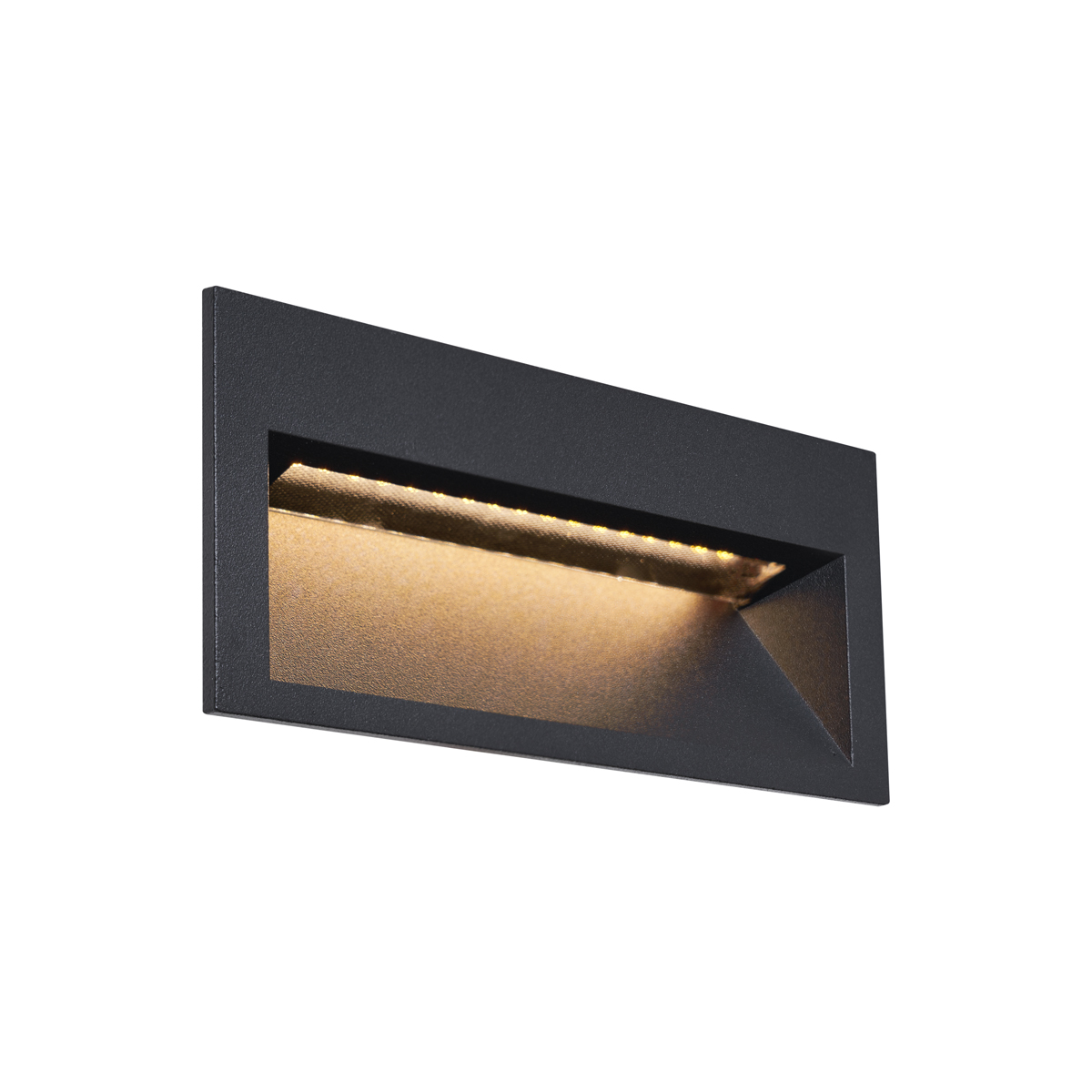 Moderní zapuštěné nástěnné svítidlo černé 16 cm vč. LED IP65 - Mert