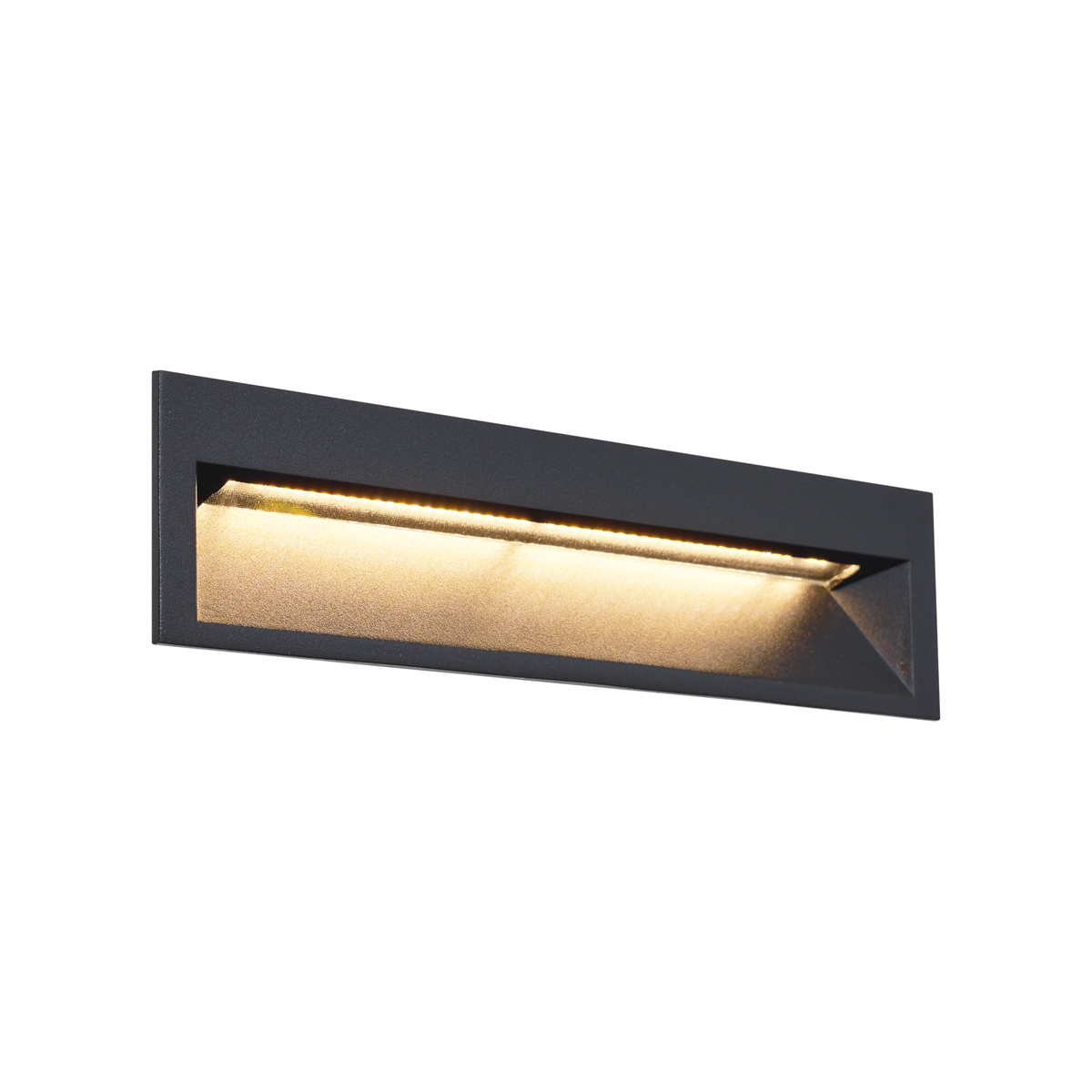 Moderní zapuštěné nástěnné svítidlo černé 28cm vč. LED IP65 - Mert