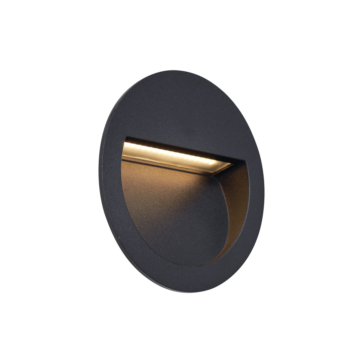 Moderní zapuštěné nástěnné svítidlo černé vč. LED IP65 - Gem