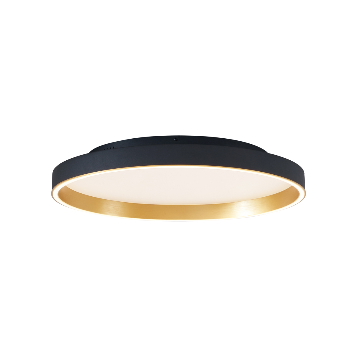Designové stropní svítidlo černé se zlatou 60cm vč. LED 3-stupňový spínač - Ingo