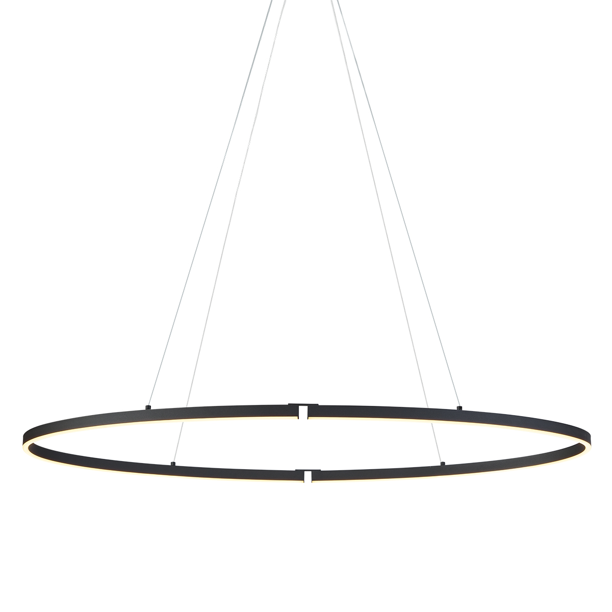 Designové závěsné svítidlo černé oválné 120 cm vč. LED 3-krokové stmívatelné - Ovallo