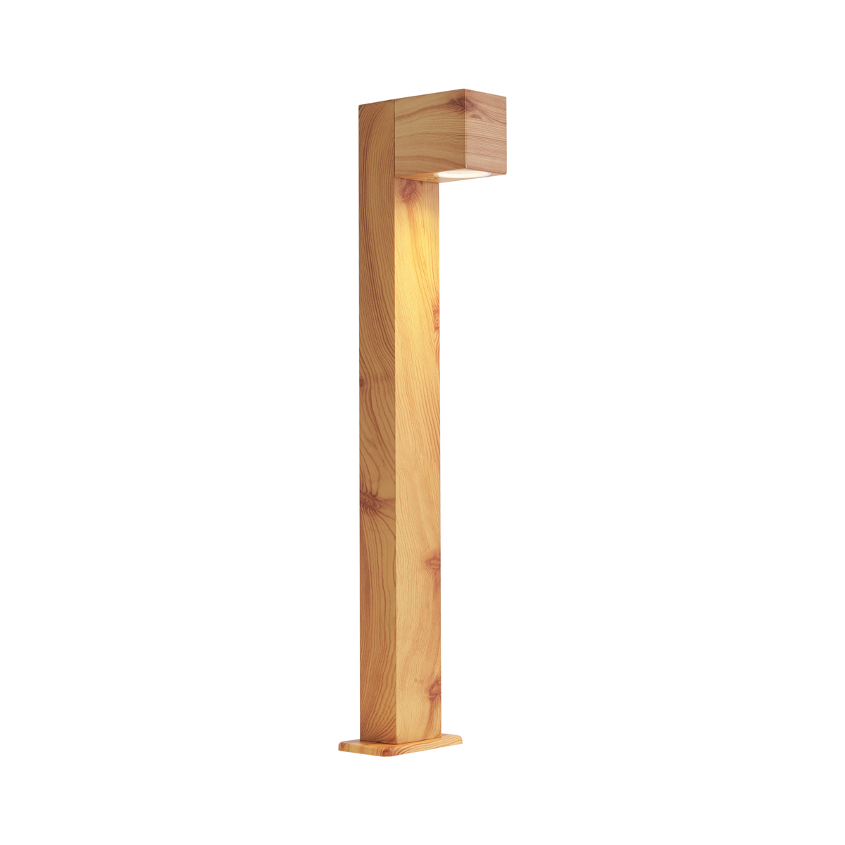 Moderní venkovní stojací lampa hliníková s potiskem dřeva 65 cm IP44 - Baleno