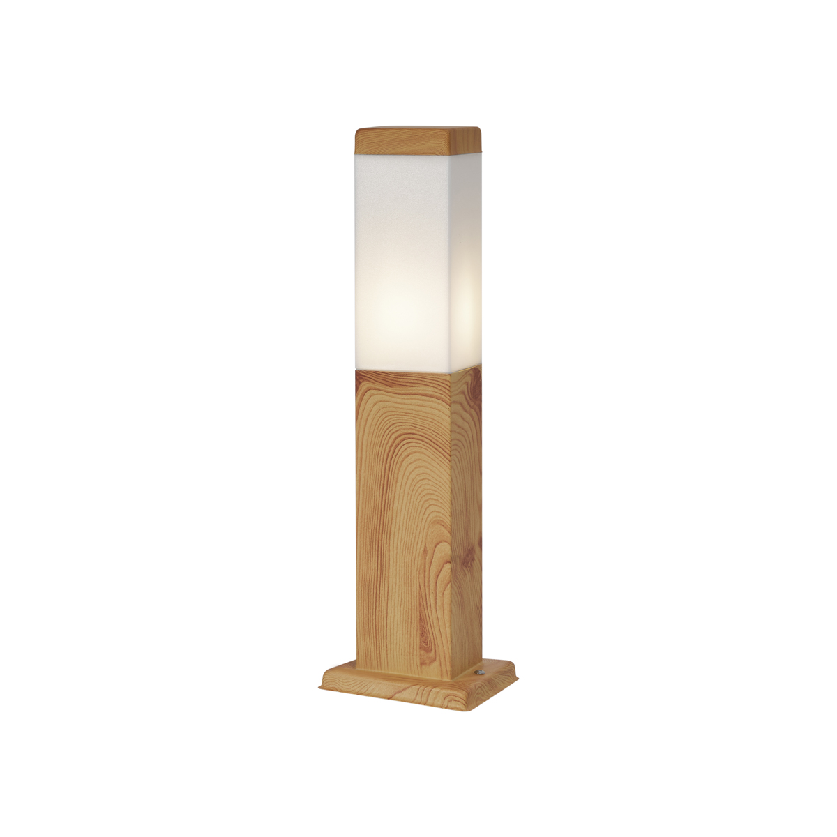 Moderní venkovní stojací lampa ocelová s potiskem dřeva 45 cm IP44 - Malois