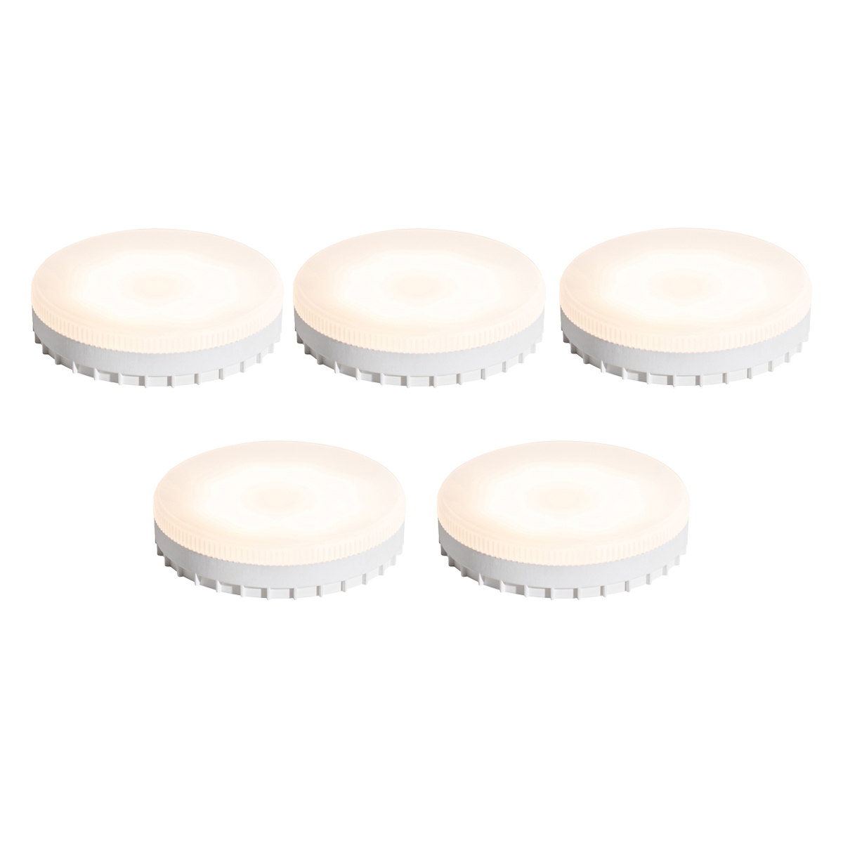 Set van 5 GX53 LED lampen 7W 750 lm 3000K