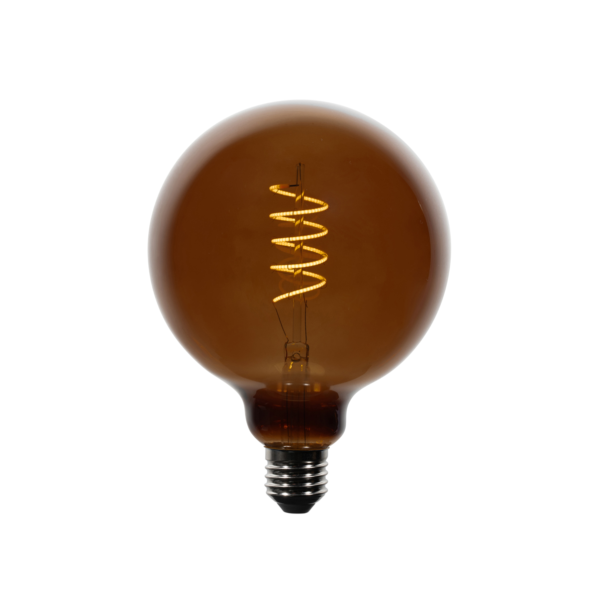 Stmívatelné LED žárovky E27 G125 hnědé 4W 120 lm 1800K