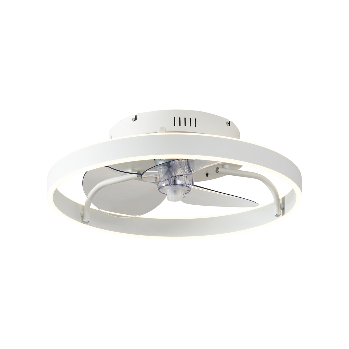 Stropní ventilátor bílý 50 cm vč. LED stmívatelný s dálkovým ovládáním - Maddy