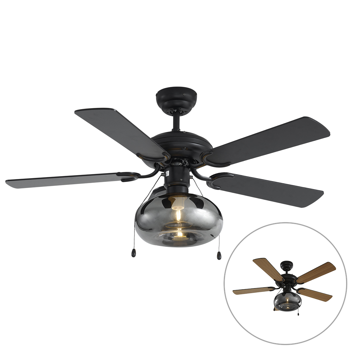 Stropní ventilátor černý 107