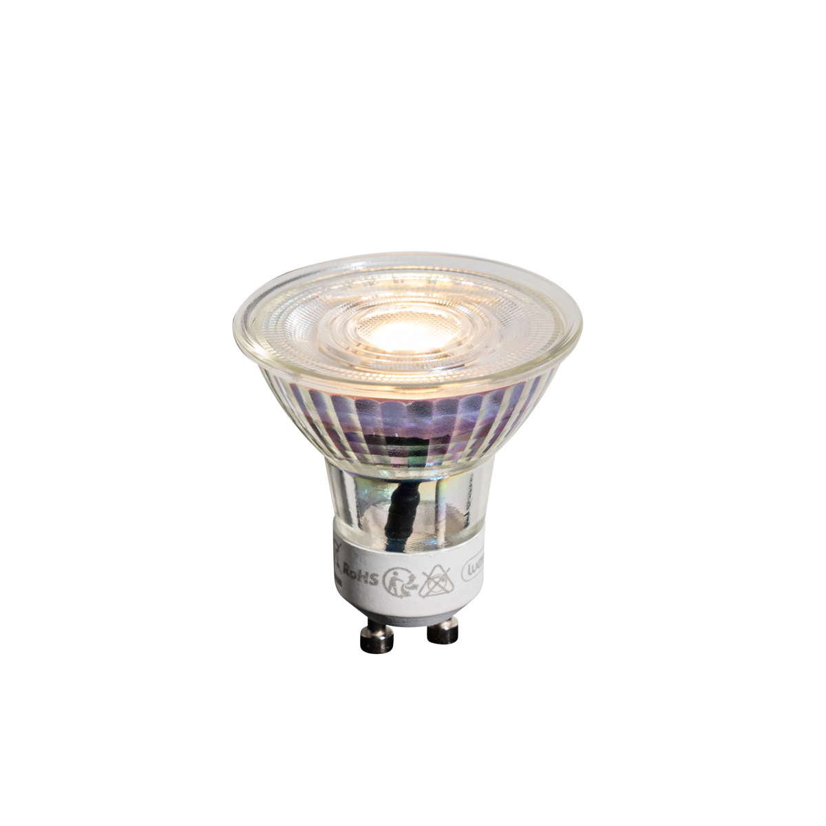Čirá LED žárovka GU10 50mm 3