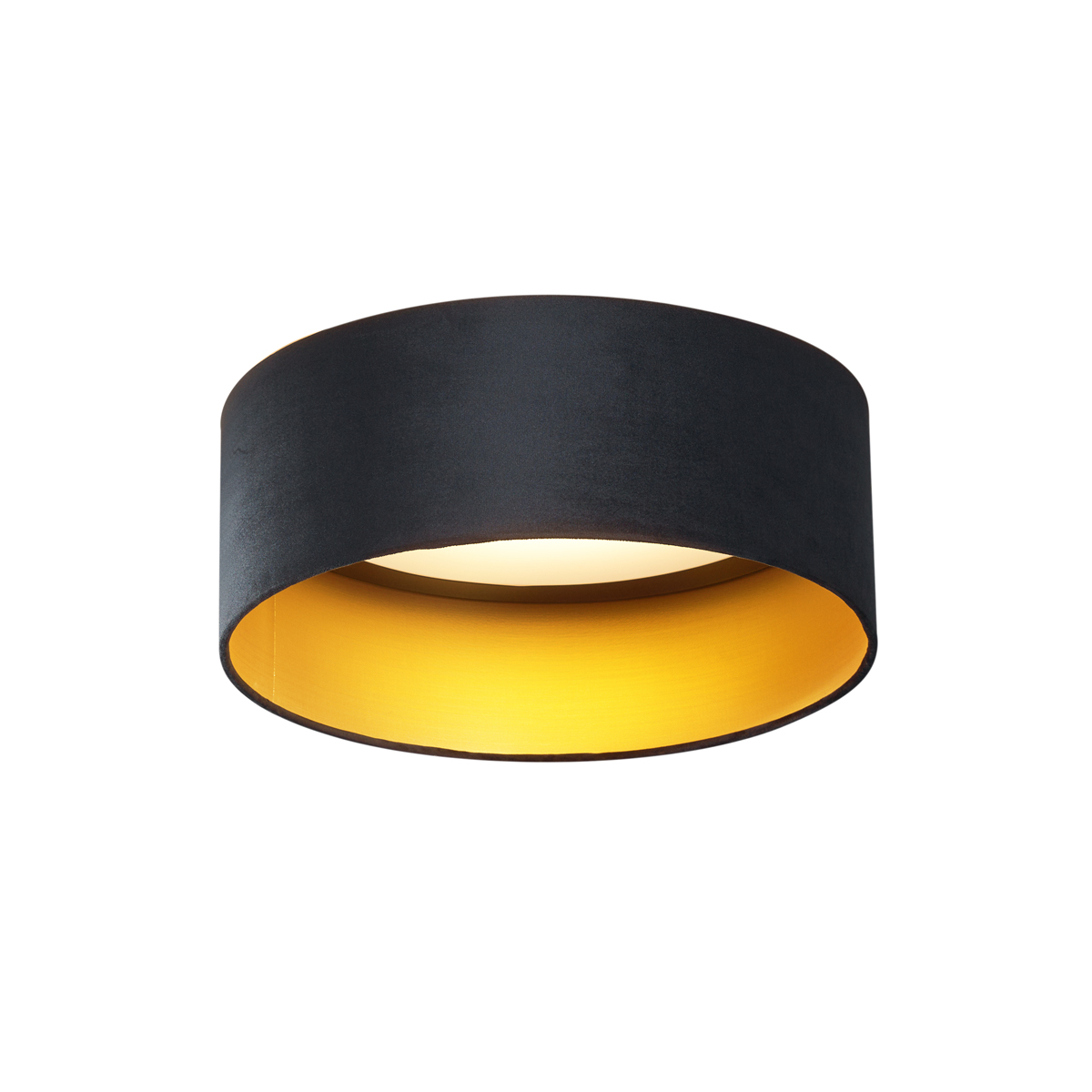 Moderní stropní svítidlo černé sametové 40 cm vč. LED 3-krokové stmívatelné - Sue