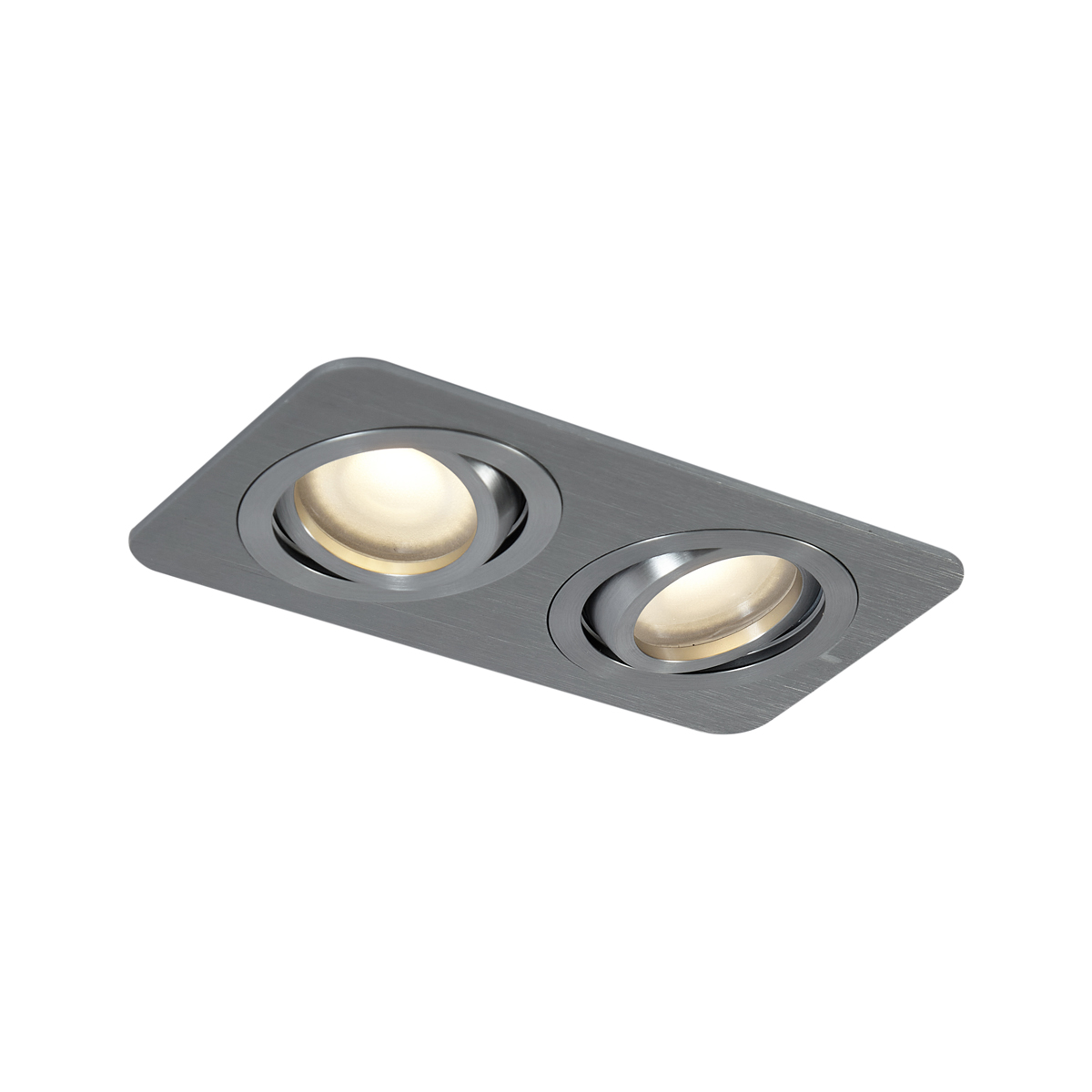 Kulaté zapuštěné bodové svítidlo Gunmetal GU10 50mm otočné a naklápěcí IP44 2-světla - Alberto