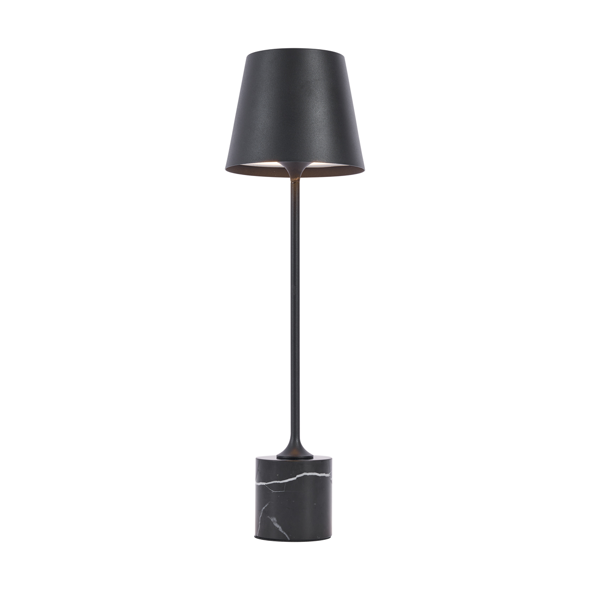 Moderní stolní lampa černá 37 cm vč. LED stmívatelná IP54 dobíjecí - Topi